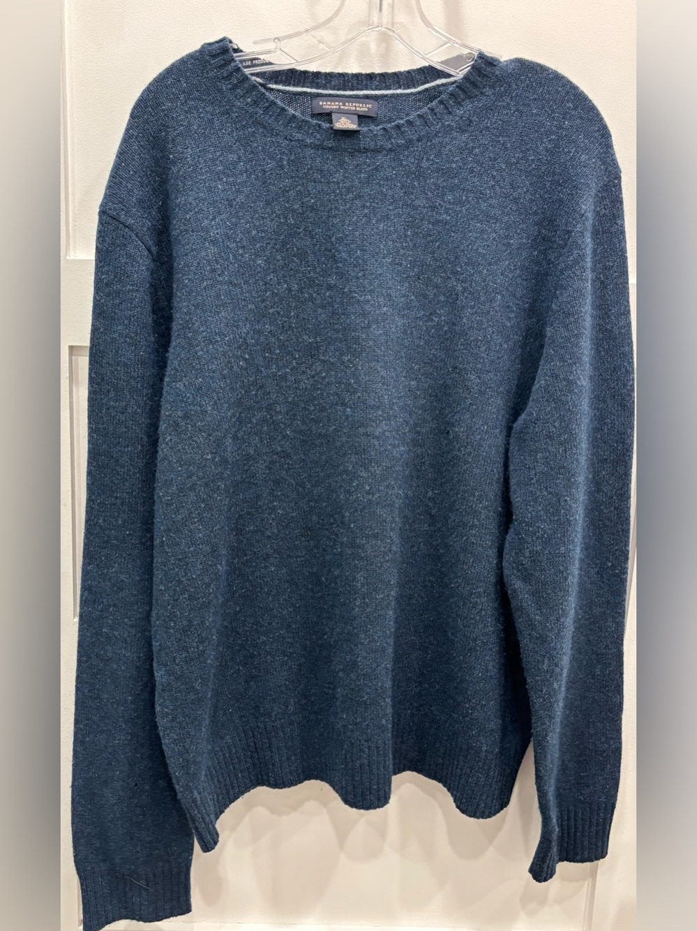 Banana Republic Men's Luxury Winter Blend Blue Crewneck Sweater